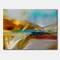 Designart - Impressionist Mountscape With River I - Modern Canvas Wall Art Print